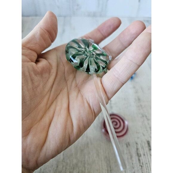 Lollipop sucker candy ornament blue red green vintage lot Xmas tree - Picture 3 of 8